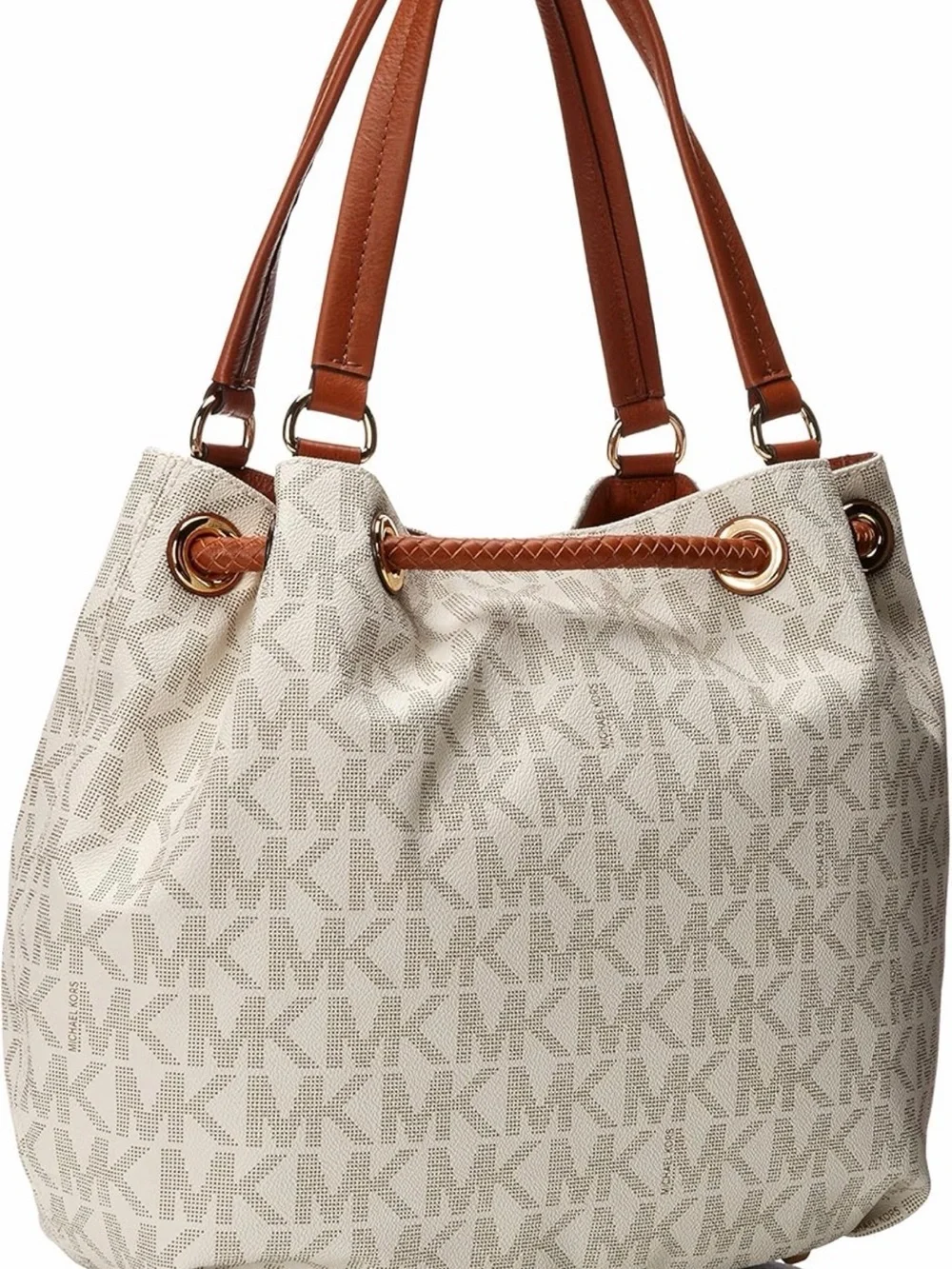 Michael Kors Handbag Jet Set Item Large Signature Tote Vanilla - Picture 2 of 6